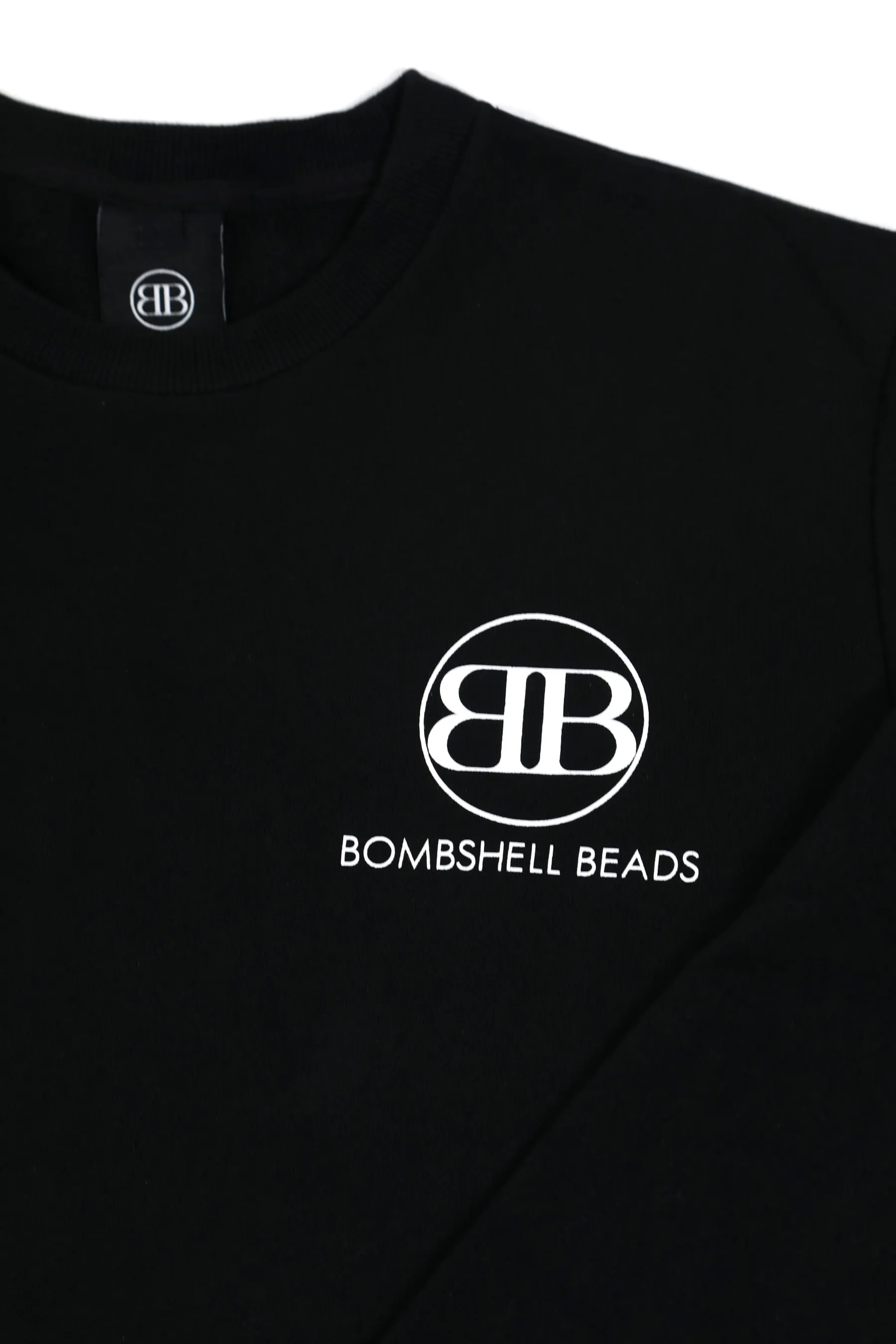 Bombshell Beads Black Crewneck