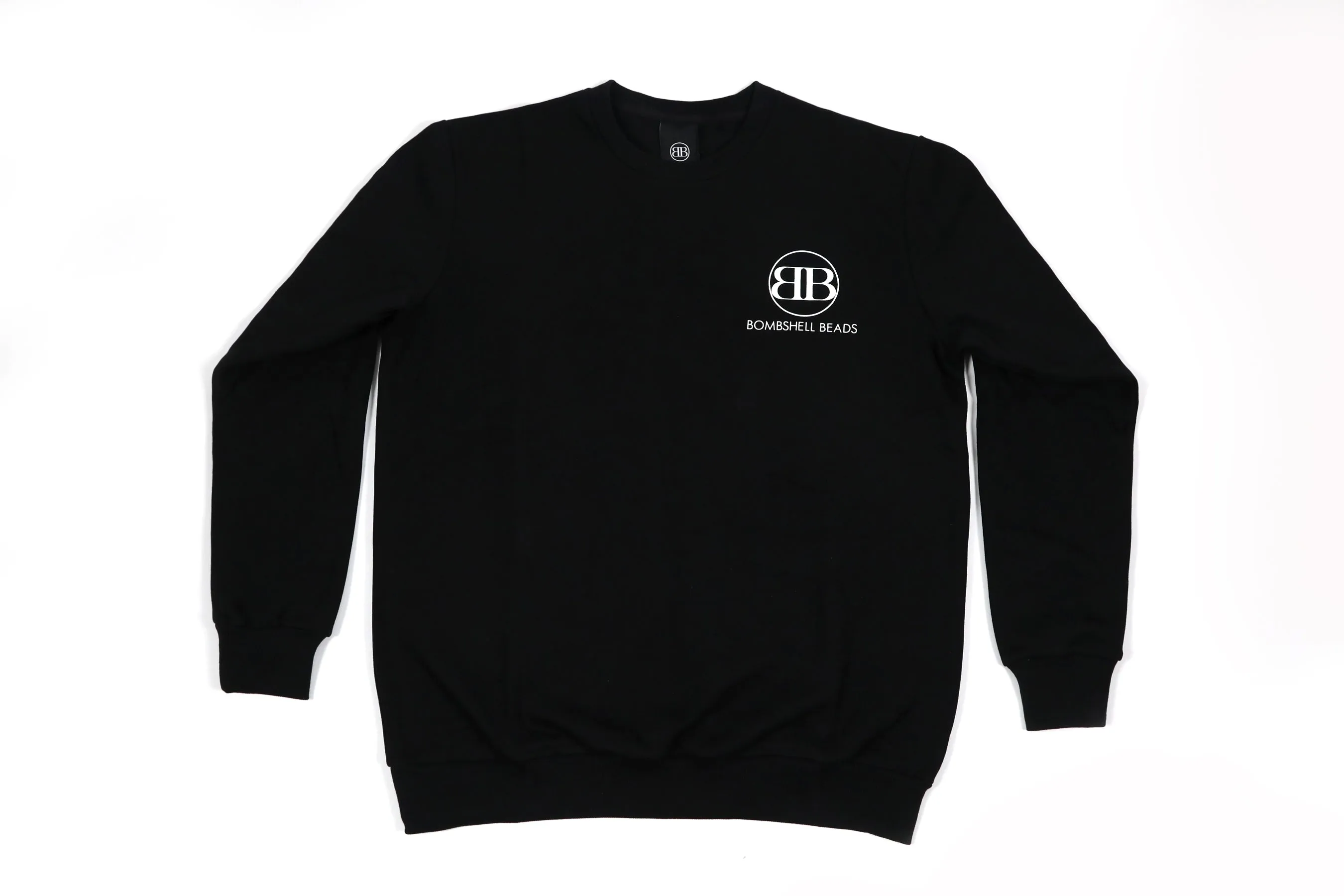Bombshell Beads Black Crewneck