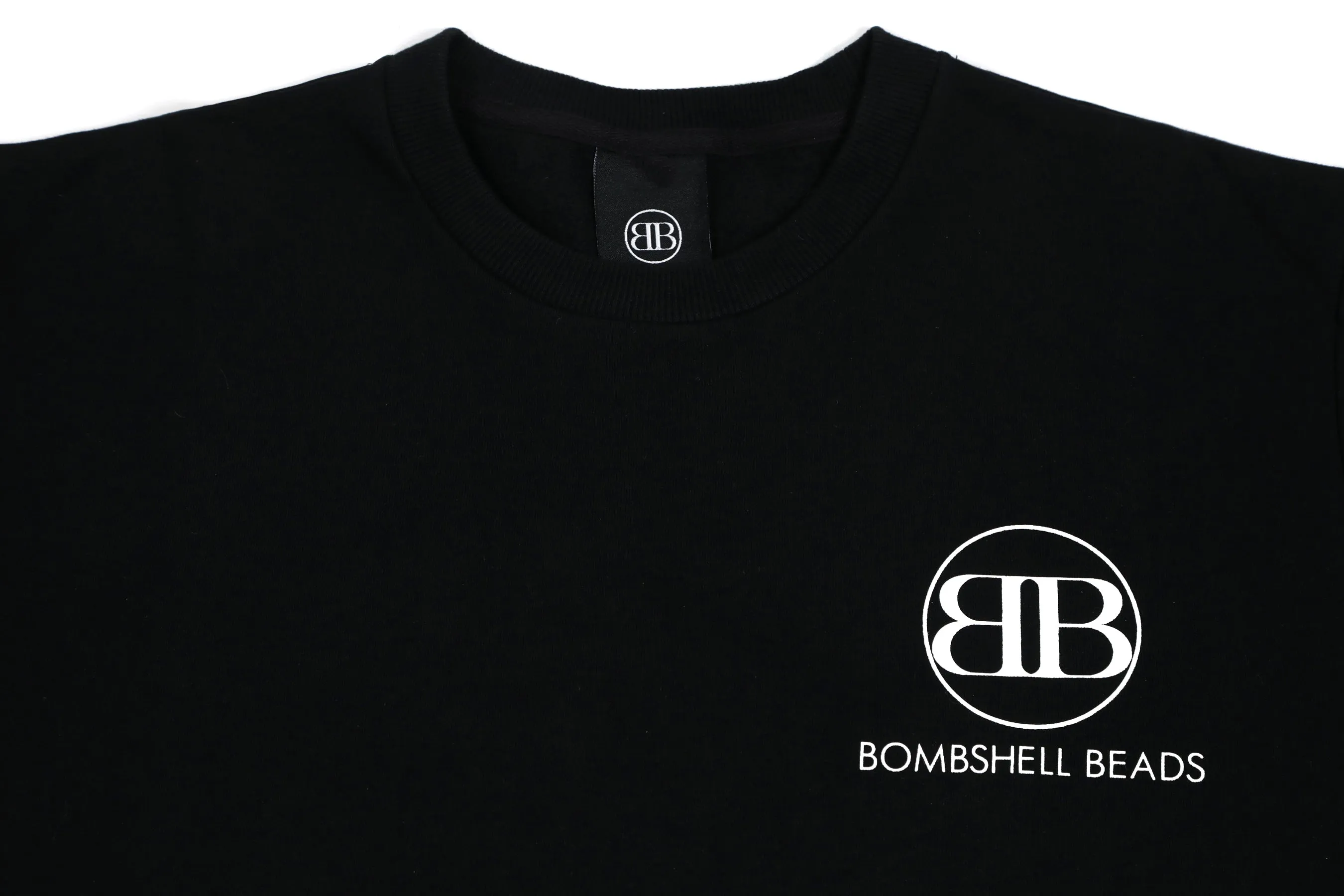 Bombshell Beads Black Crewneck