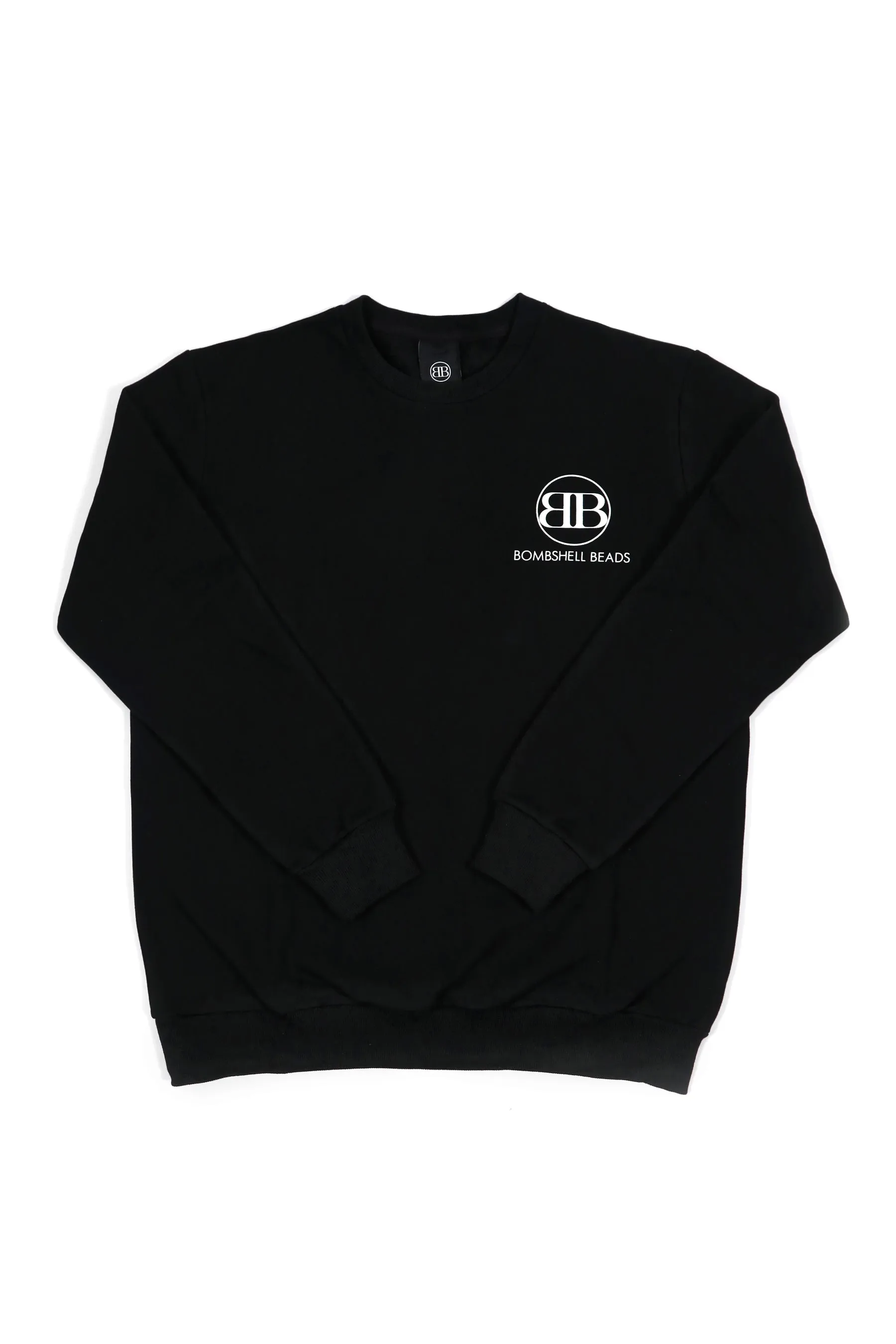 Bombshell Beads Black Crewneck