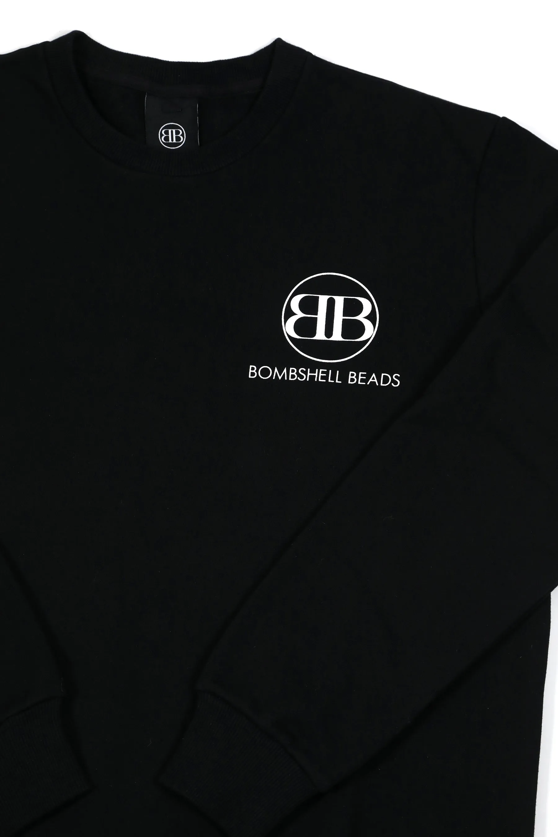 Bombshell Beads Black Crewneck