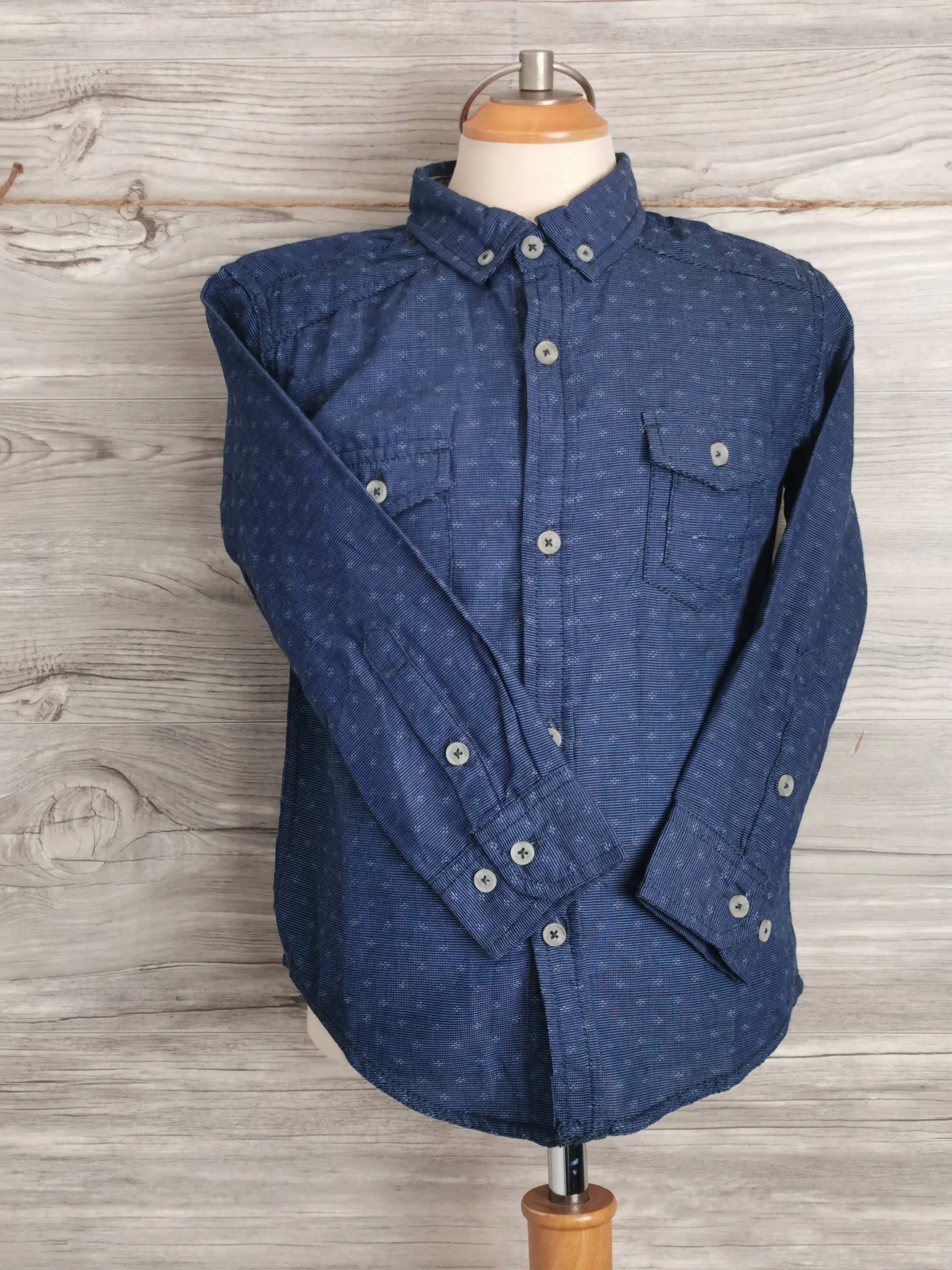 BOY SIZE 6 YEARS - BURNSIDE, Long-Sleeve Dress Shirt EUC B3