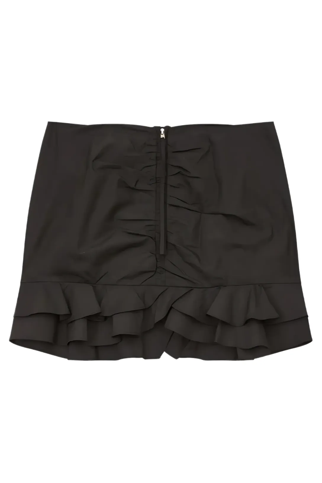 Breenea Crispy Cotton Skirt | Black