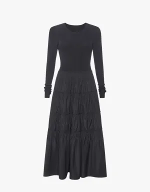 Brochu Walker Ava Tiered Dress in Black Onyx Combo