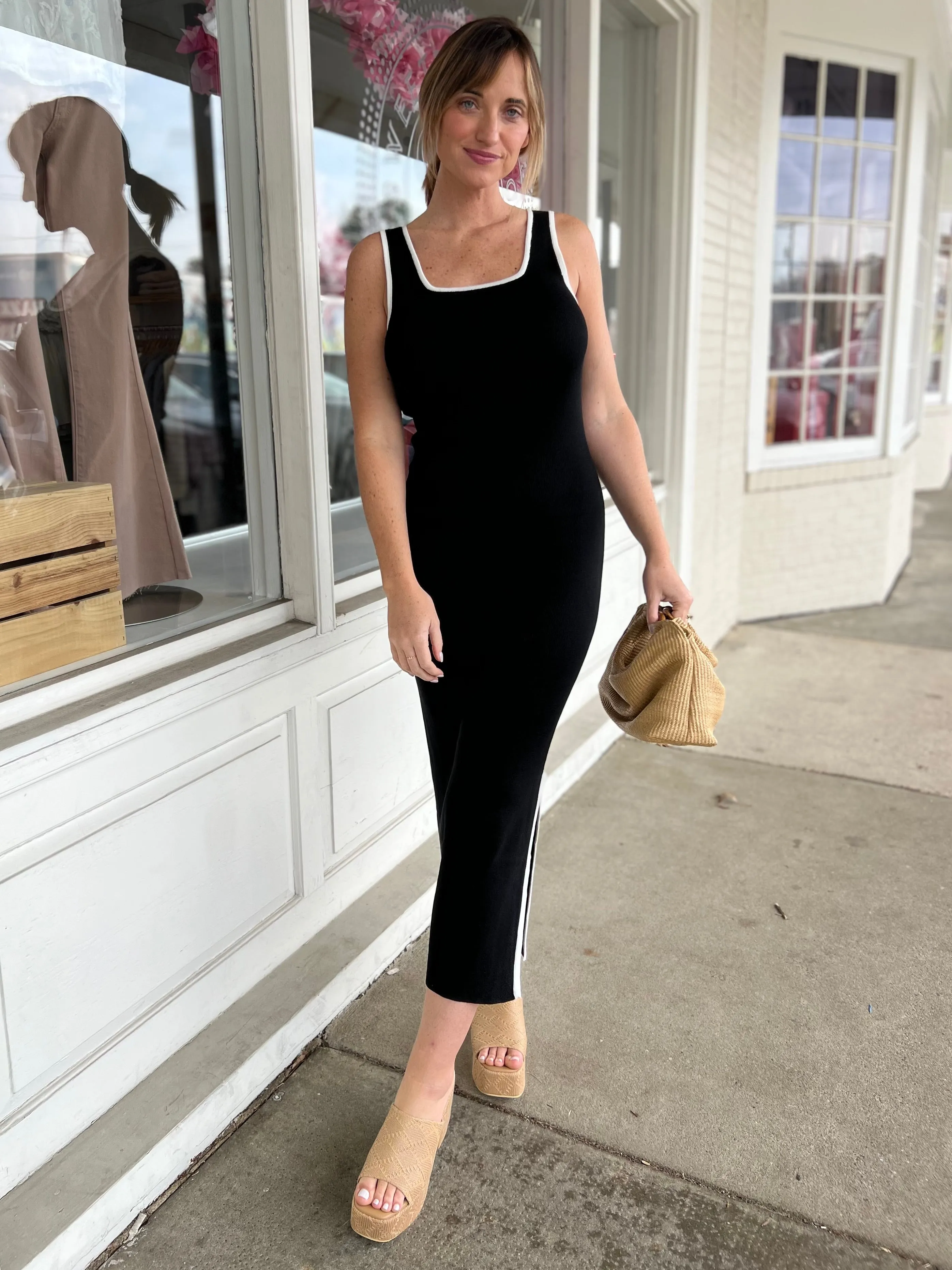 Brooke Knit Sleeveless Midi Dress