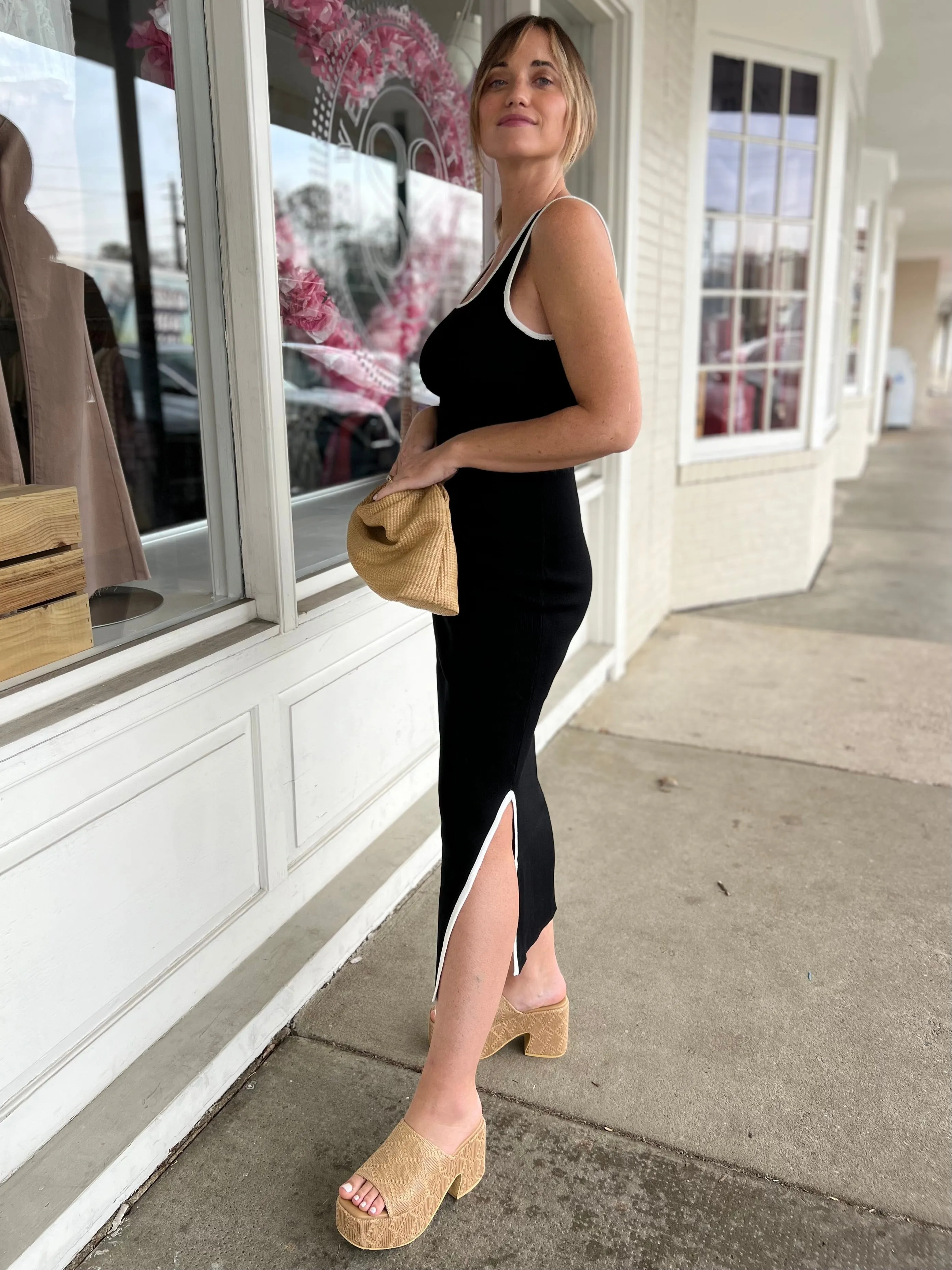 Brooke Knit Sleeveless Midi Dress