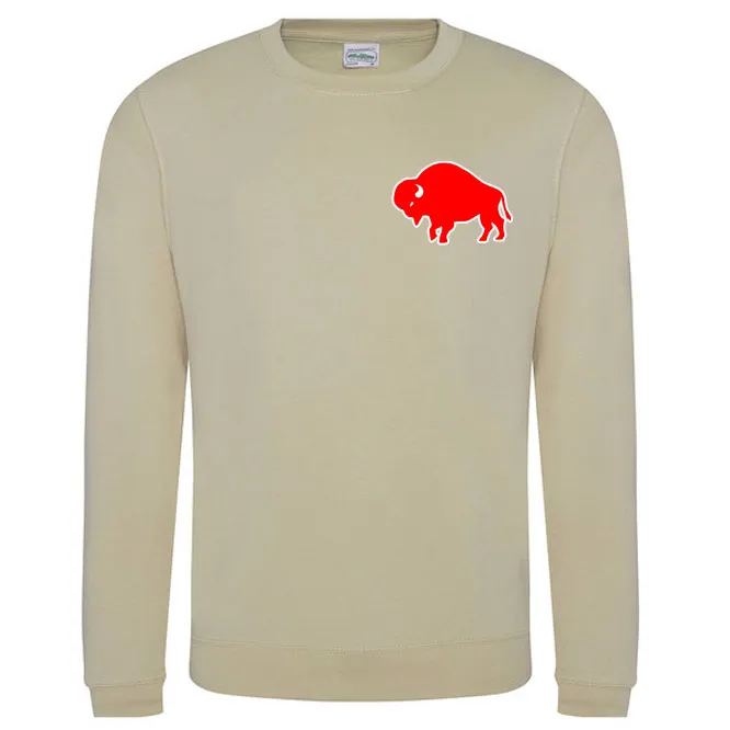 Buffalo Football Art Collage Adult Unisex CREWNECK