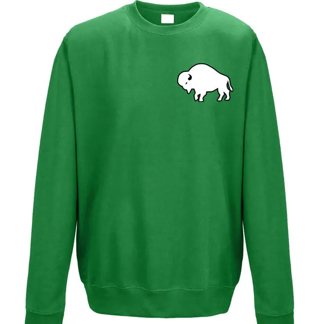 Buffalo Irish Art Collage Adult Unisex CREWNECK