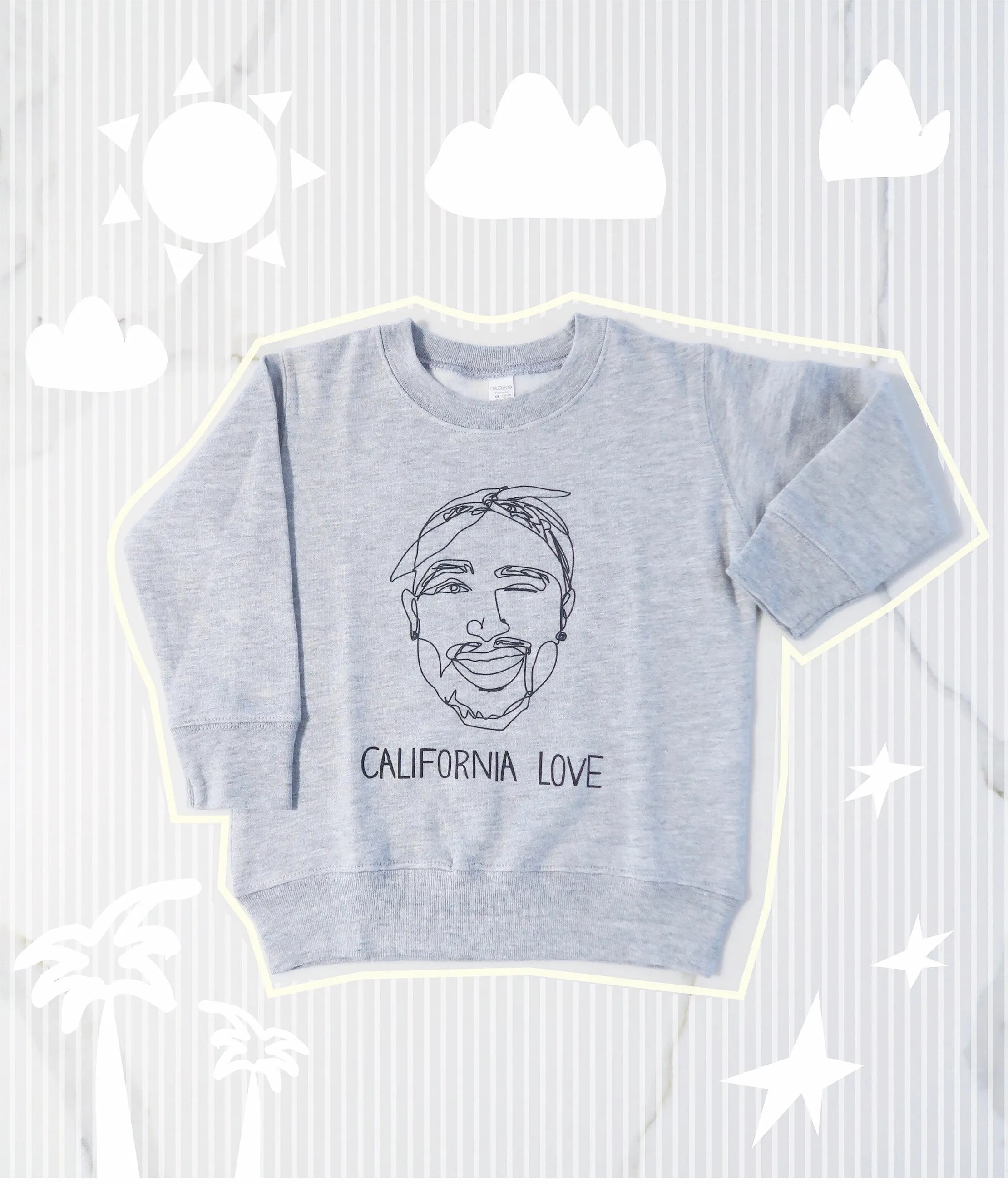 California Love Tupac Kids Sweatshirt