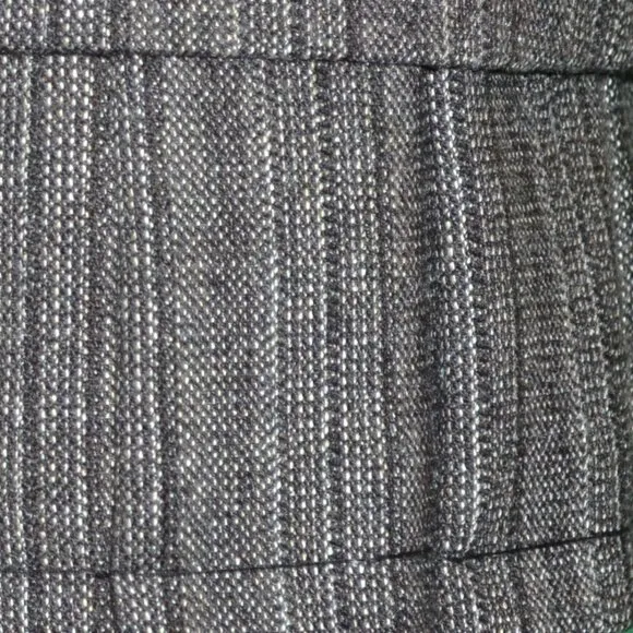 Carlisle Ecru White Black Gray Tweed Twill Wool Pleated Hem Midi Skirt M 6
