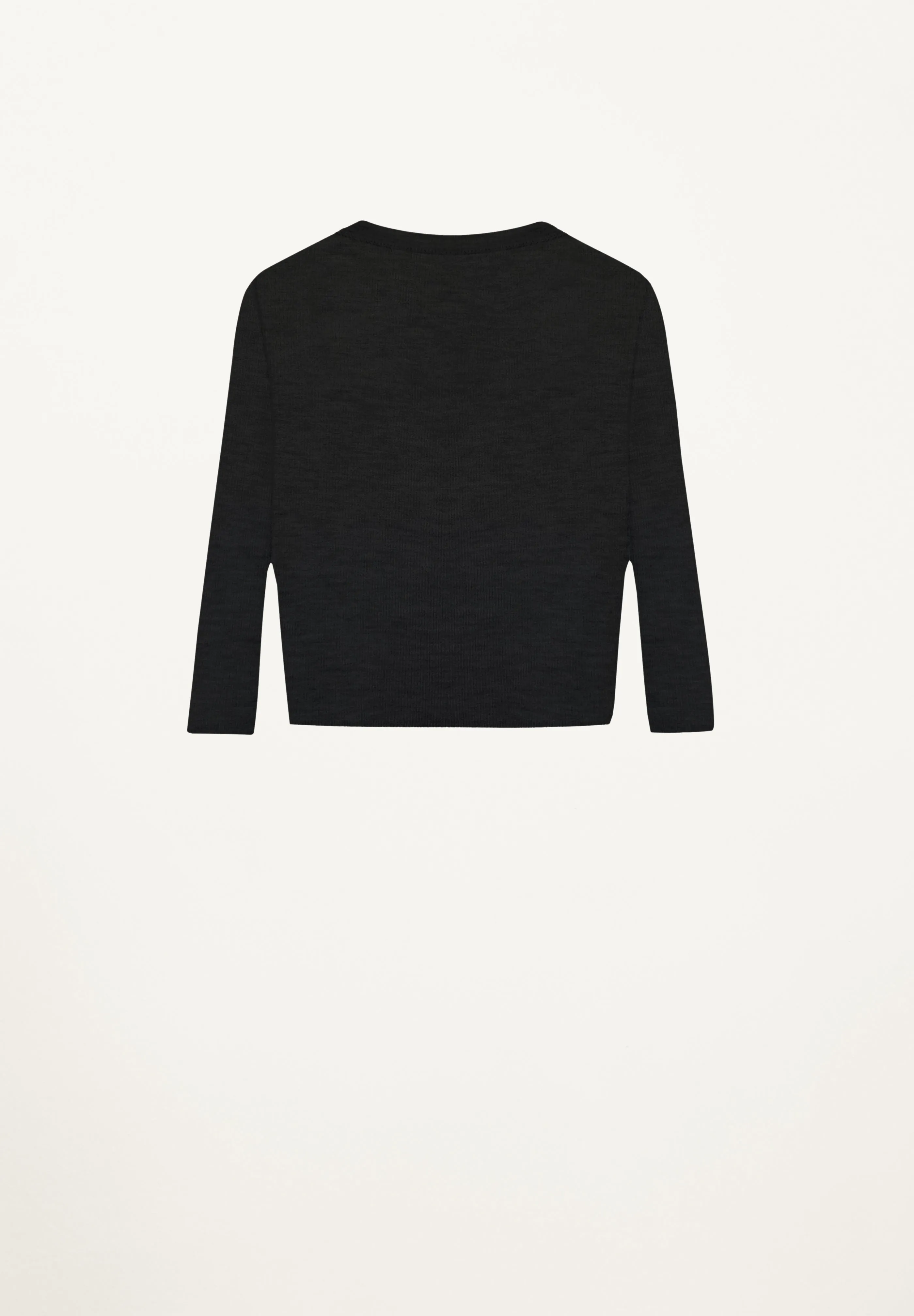 Cashmere Featherweight Crop Top in Black