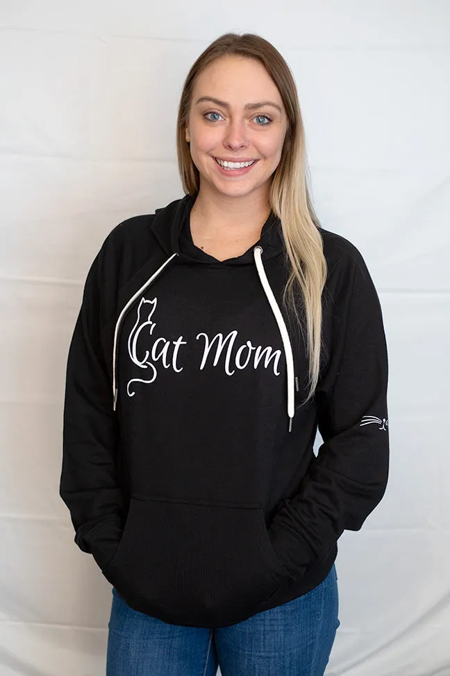 Cat Mom Sweatshirt-Black