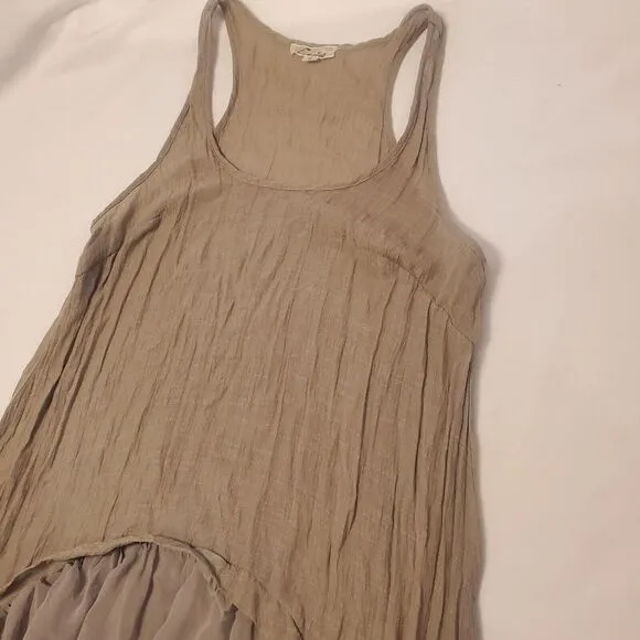 Cecico Dress Size S Romantic w/ Layers of Ruffles Sheer Hi- Low Tiered Layered