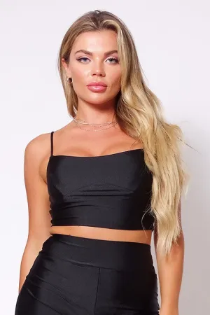 CEFIAN Sexy Darted Crop Top
