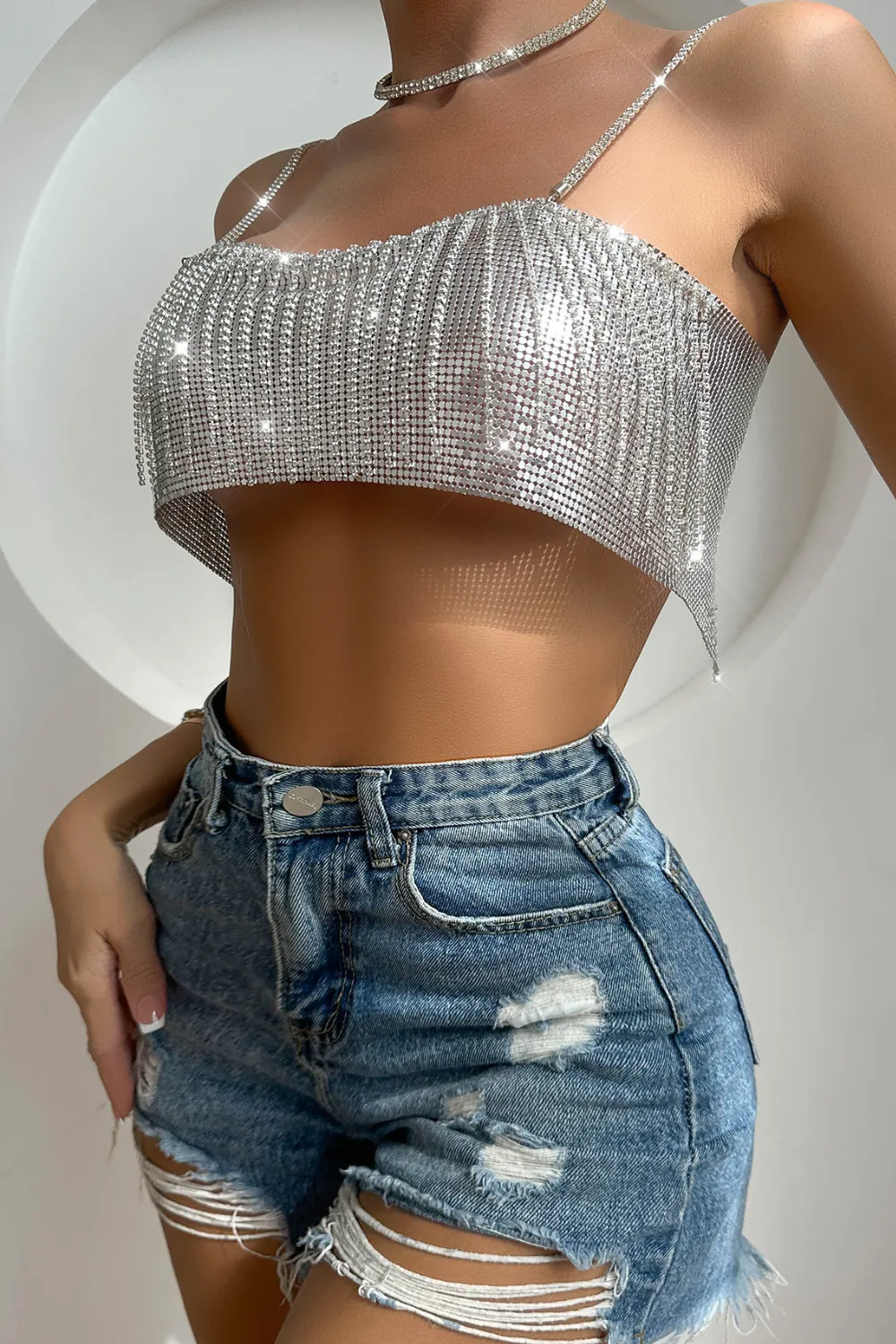 Chainmail  Mini Tassels Top