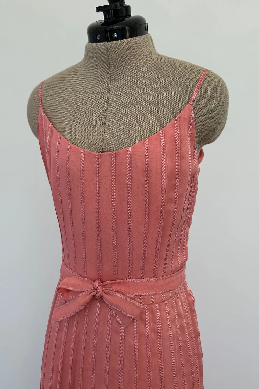 Chanel 1975-76 Haute Couture Top Stiched Pink with Belt - 13.5" W