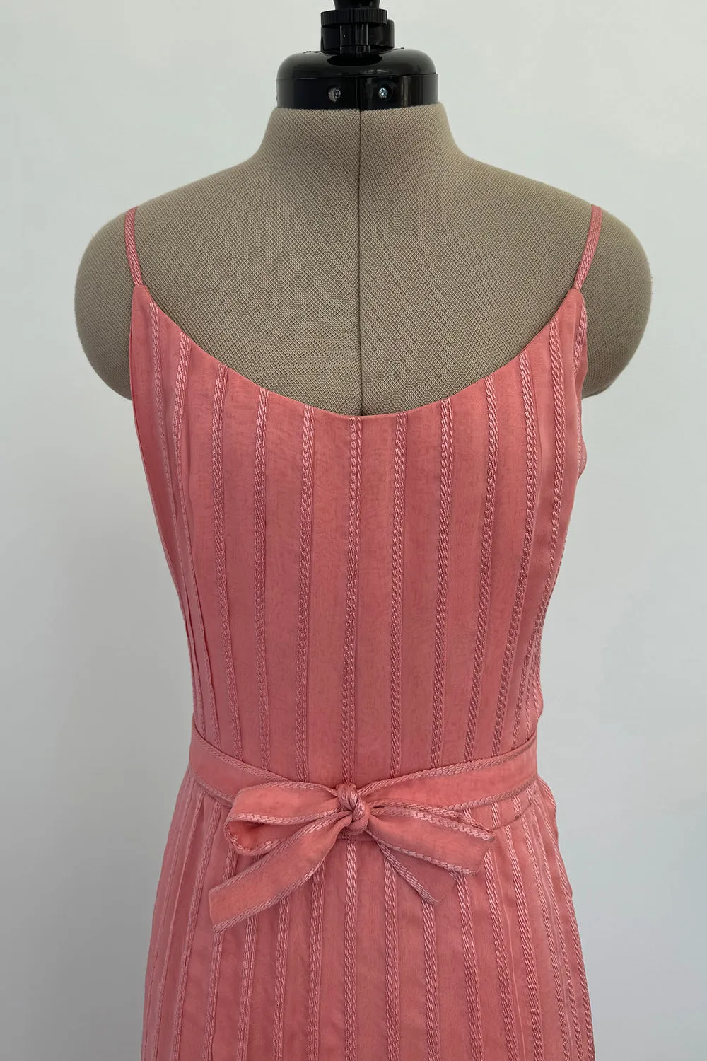 Chanel 1975-76 Haute Couture Top Stiched Pink with Belt - 13.5" W