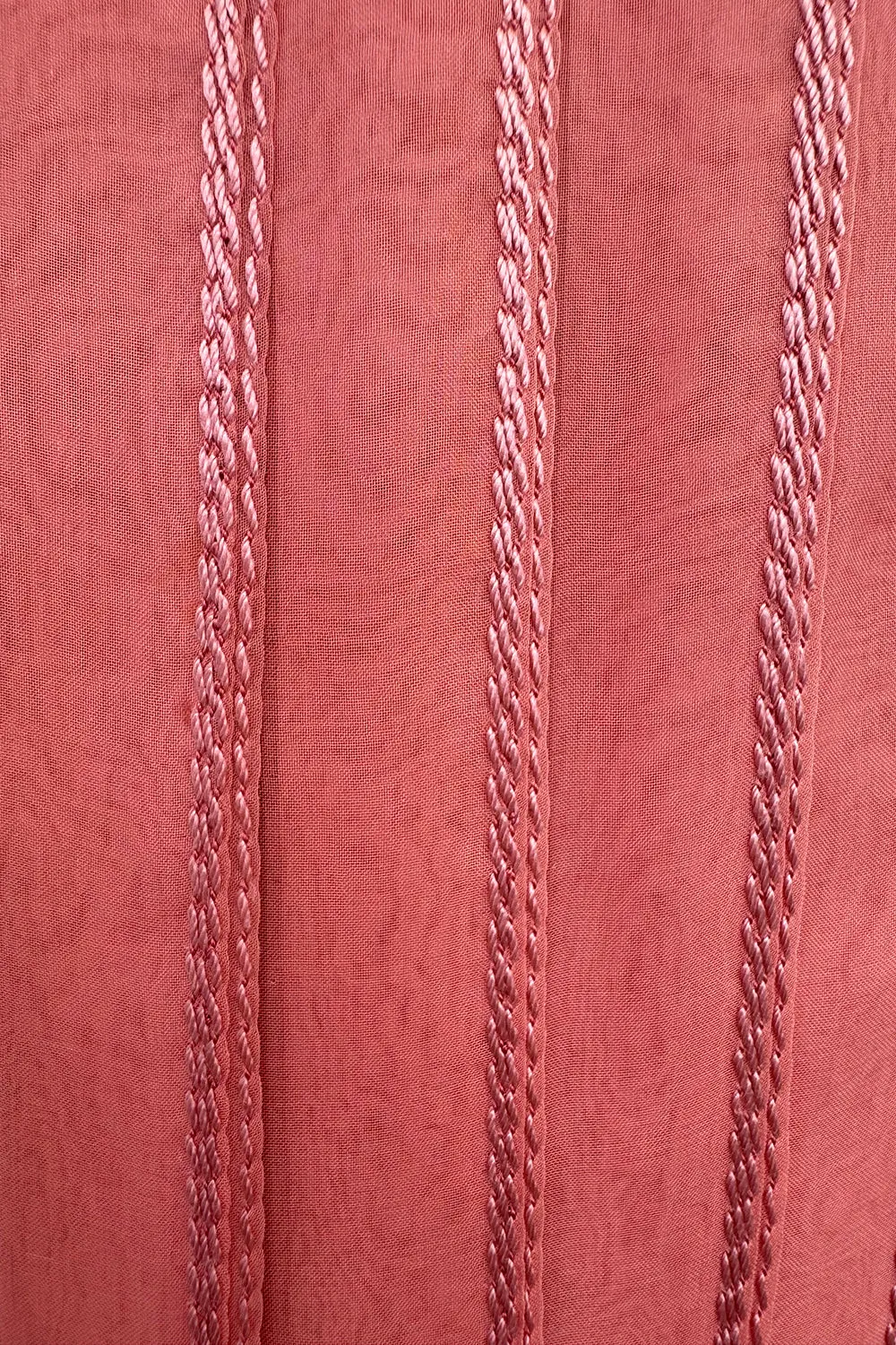 Chanel 1975-76 Haute Couture Top Stiched Pink with Belt - 13.5" W
