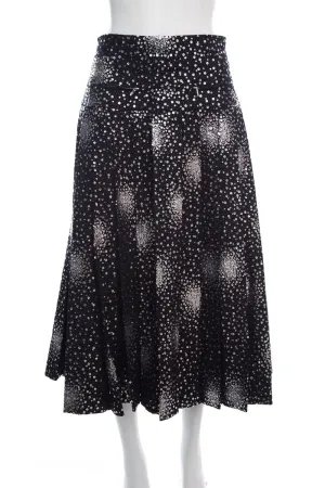 Chanel Black Sequin Pleated Skirt SZ 38