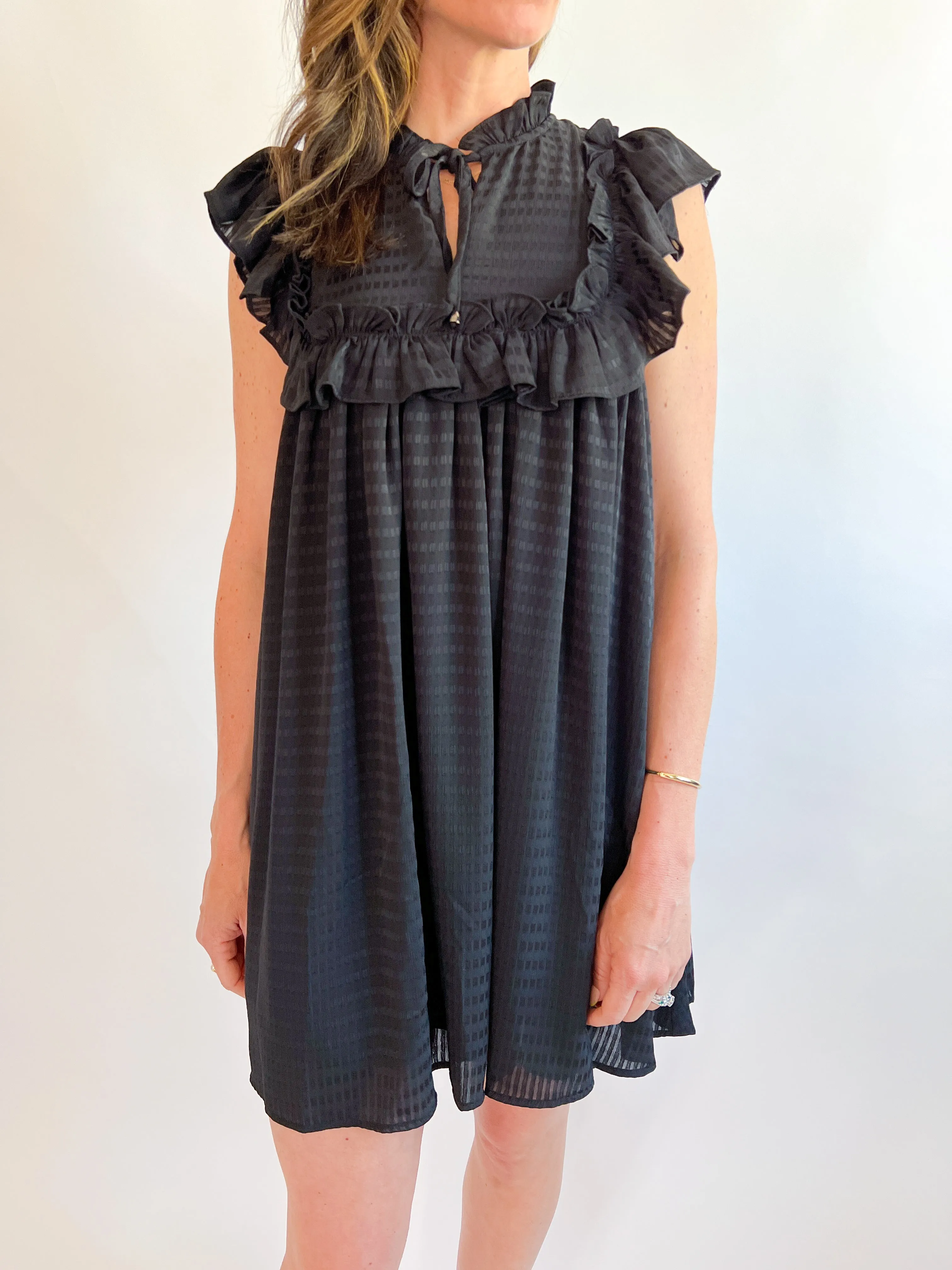 Checkered Sleeveless Mini Dress