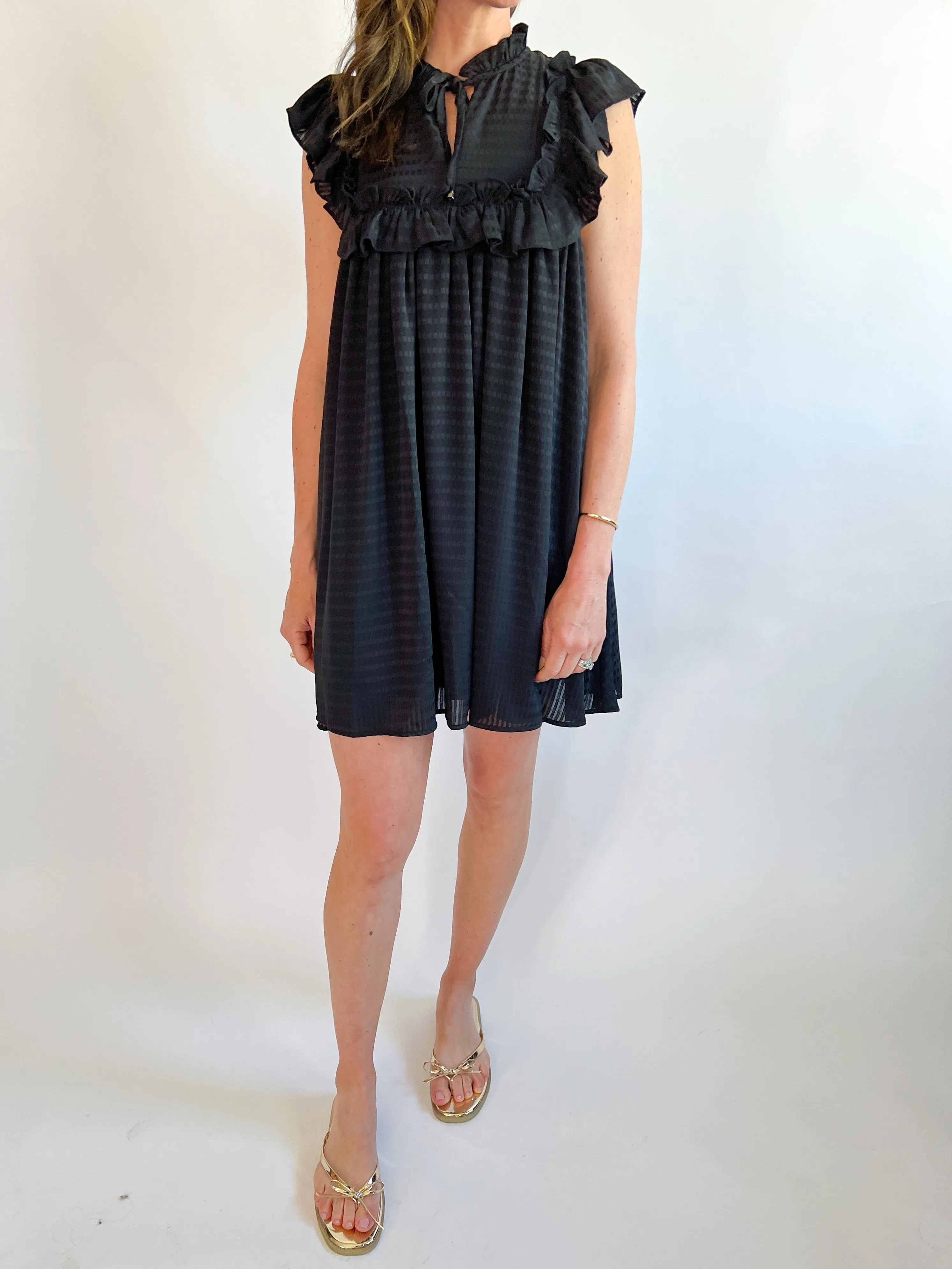 Checkered Sleeveless Mini Dress