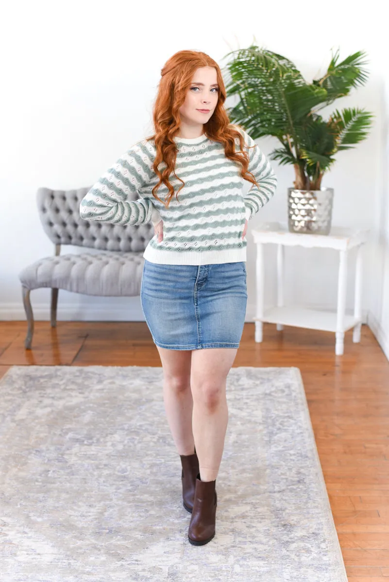 Chelsea Tummy Control Judy Blue Jean Skirt