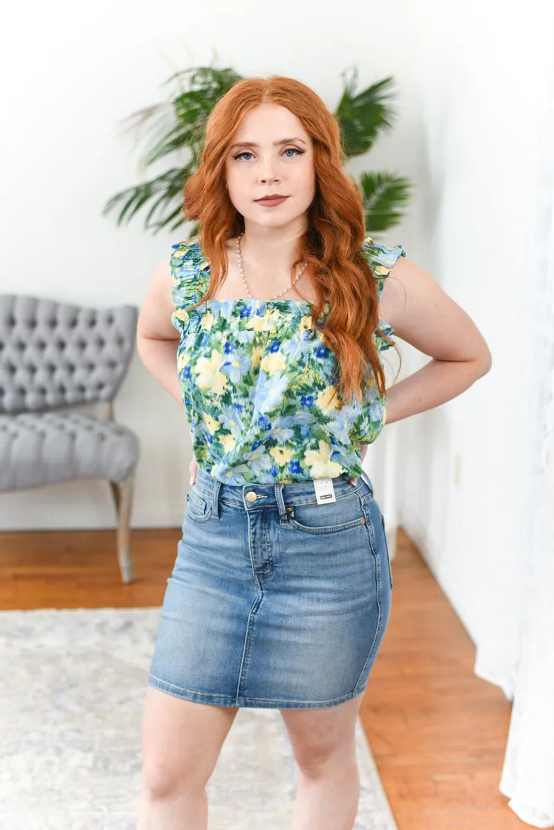 Chelsea Tummy Control Judy Blue Jean Skirt