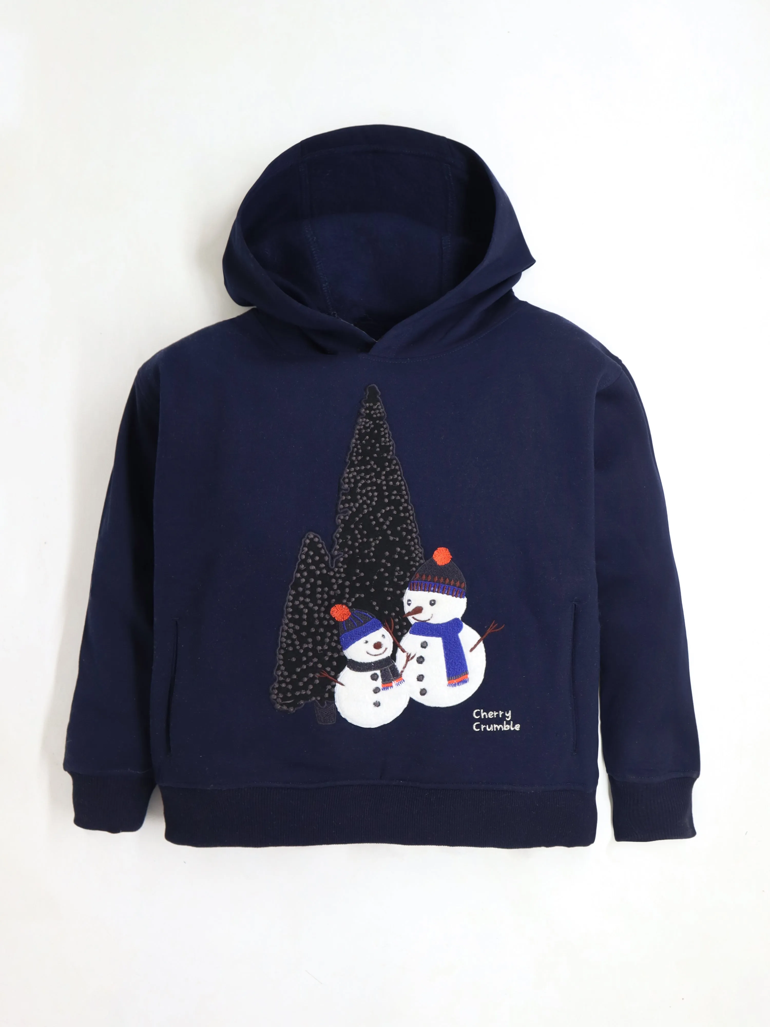 Cherry Crumble Unisex Navy Blue Solid Sweatshirt