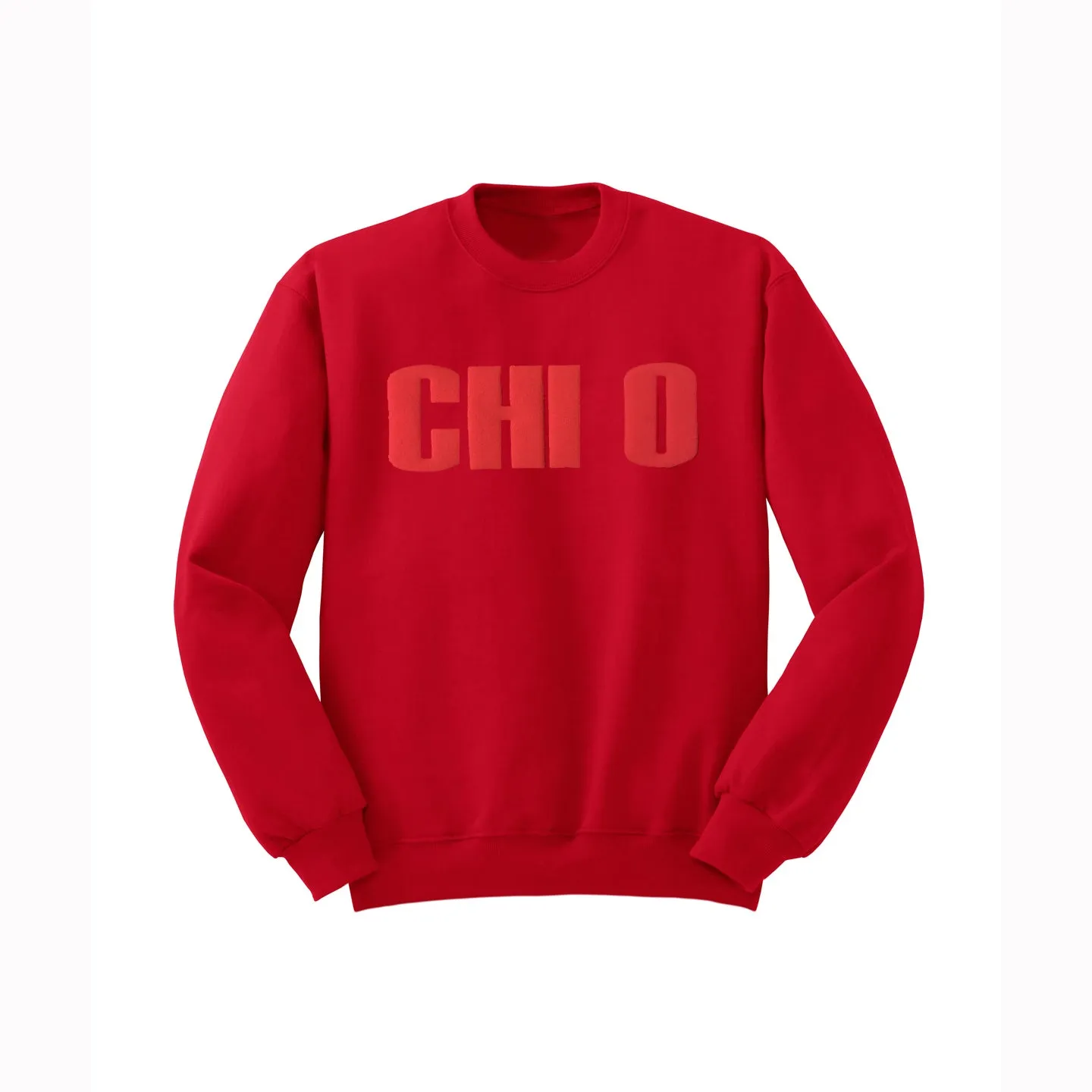 Chi Omega Monochromatic Puff Crewneck Sweatshirt