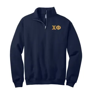 Chi Phi Letters Quarter Zip Sweatshirt