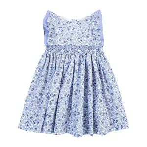 Clarisse Blue Printed Dress - LAST ONE 3 MONTHS
