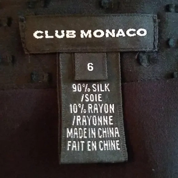 Club Monaco Black Silk Eyelash Chiffon Skirt Sz 6