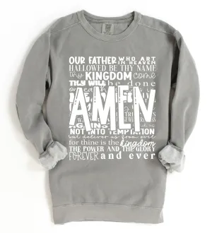 Comfort Colors, Gildan, or Bella Lords Prayer Sweatshirt Religious Sweatshirt - Adult Sizes