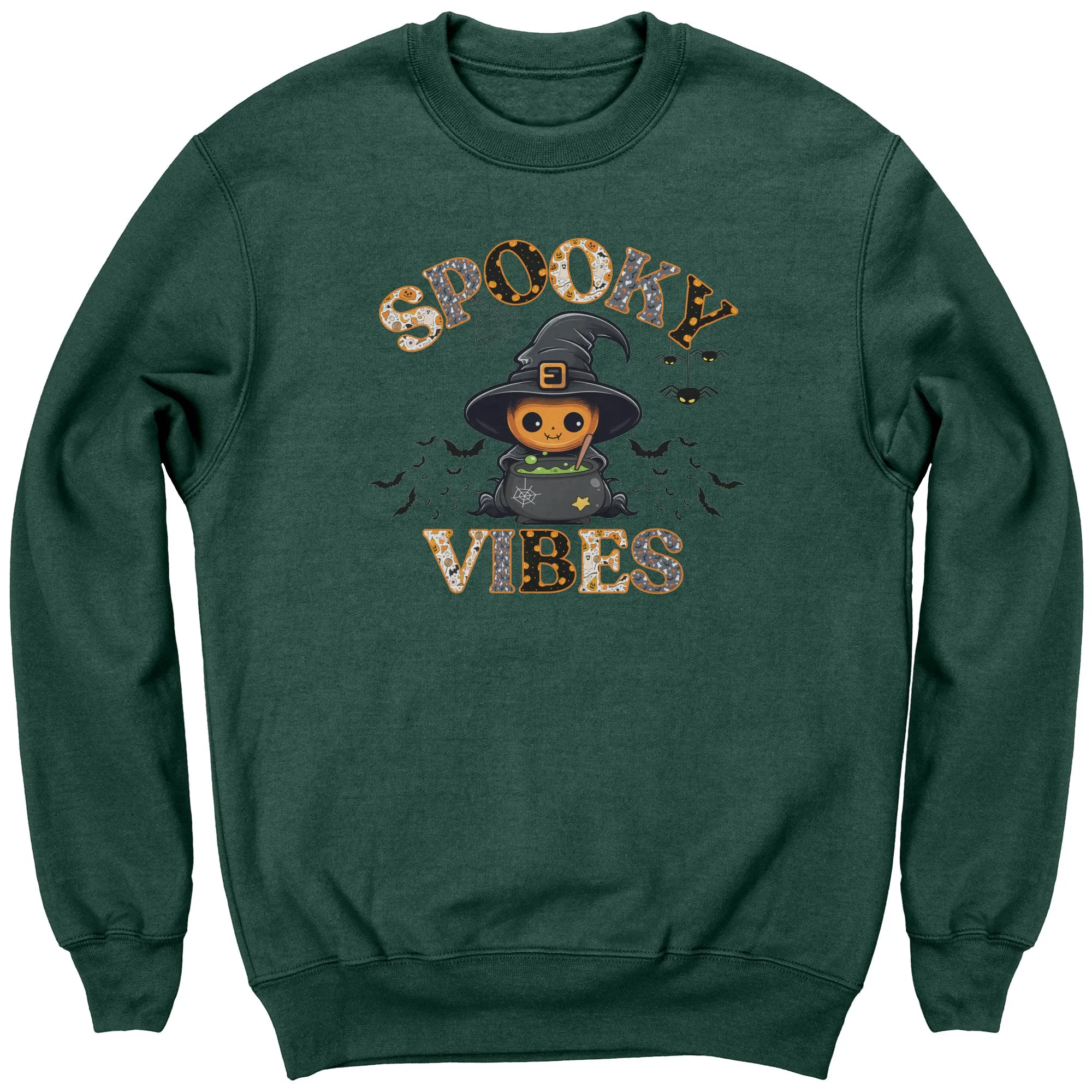 Comfort Colors Spooky Vibes Sweatshirt, Spooky Season Sweatshirt, Cute Halloween Sweatshirt, Funny Halloween Sweatshirt, Trick or Treat Gift