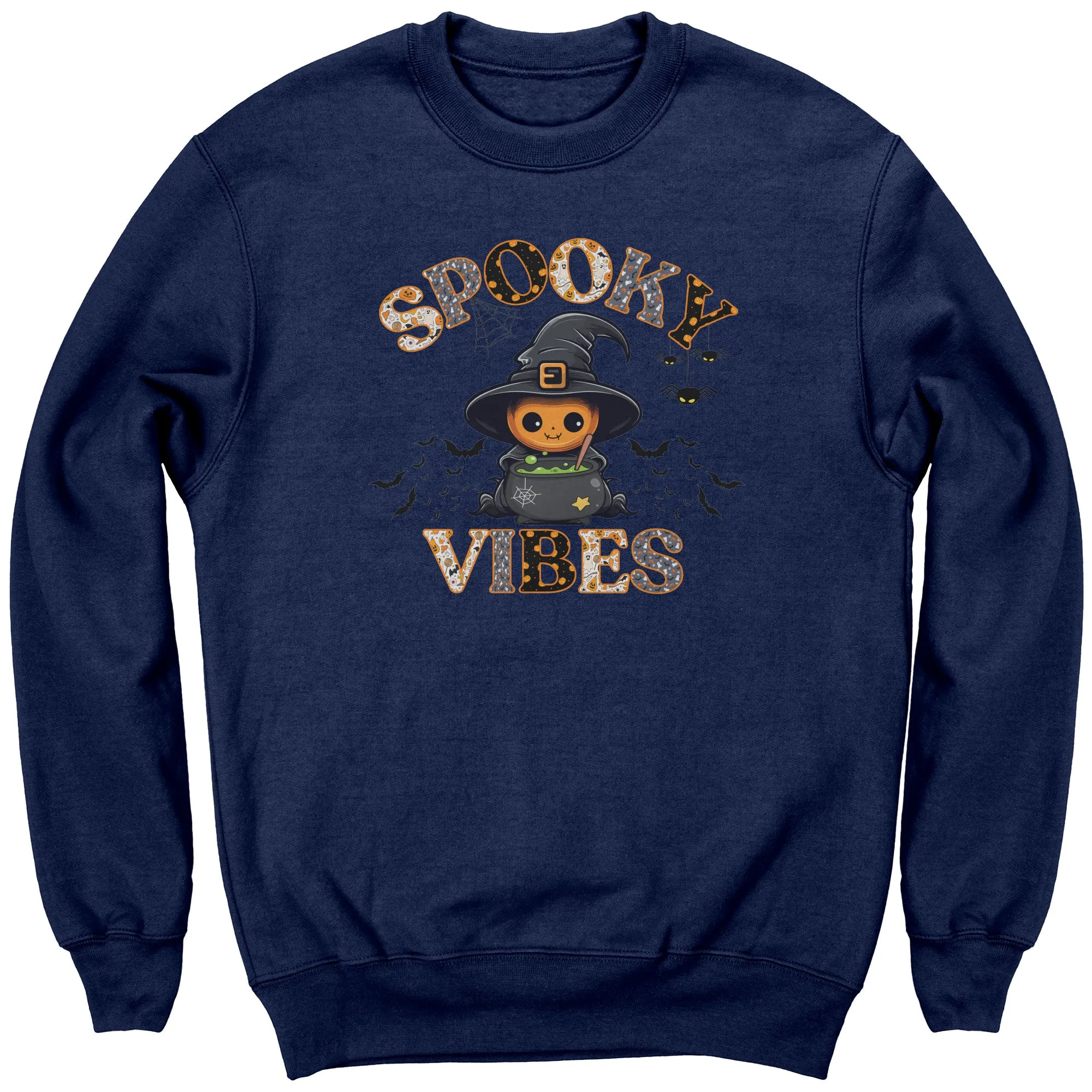 Comfort Colors Spooky Vibes Sweatshirt, Spooky Season Sweatshirt, Cute Halloween Sweatshirt, Funny Halloween Sweatshirt, Trick or Treat Gift