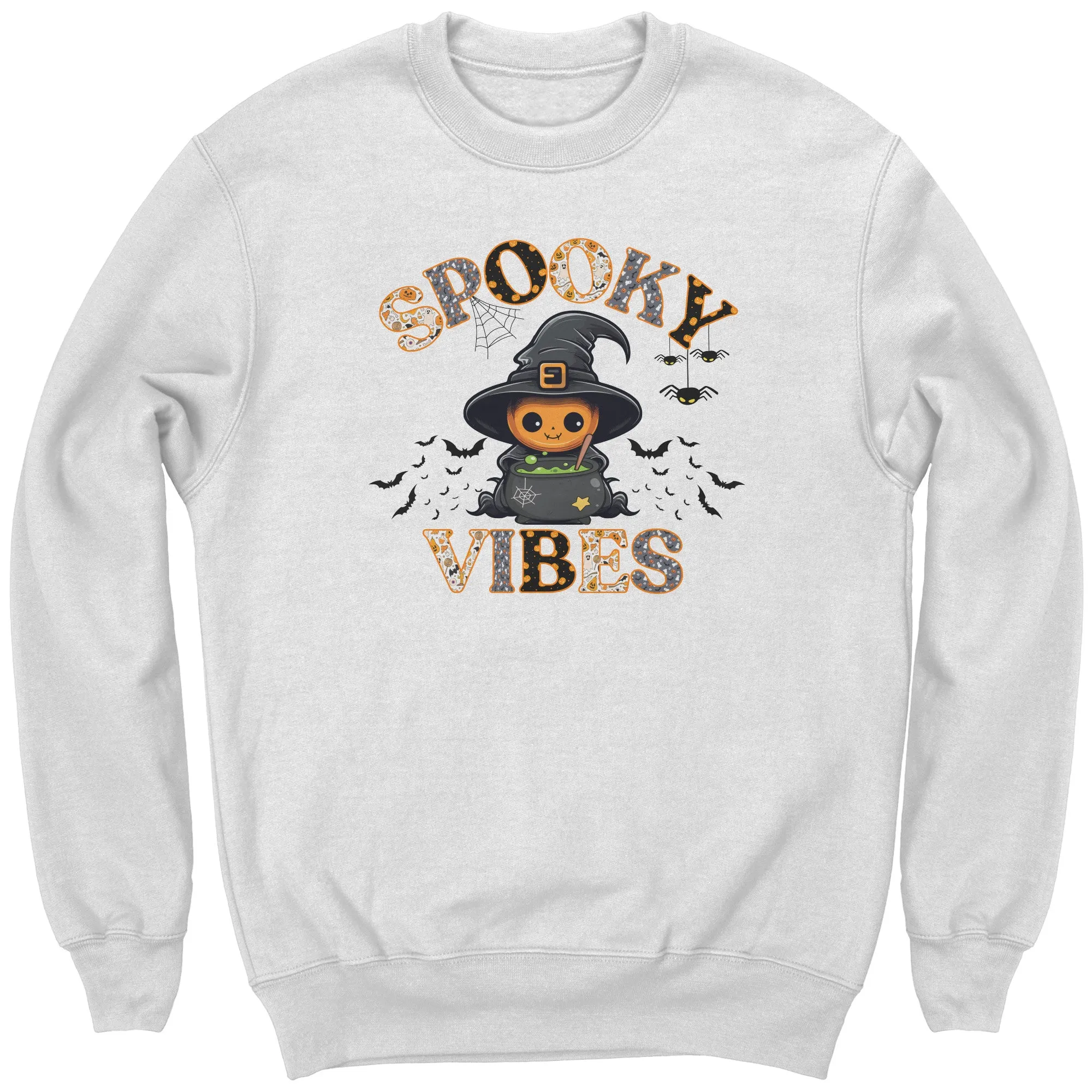 Comfort Colors Spooky Vibes Sweatshirt, Spooky Season Sweatshirt, Cute Halloween Sweatshirt, Funny Halloween Sweatshirt, Trick or Treat Gift