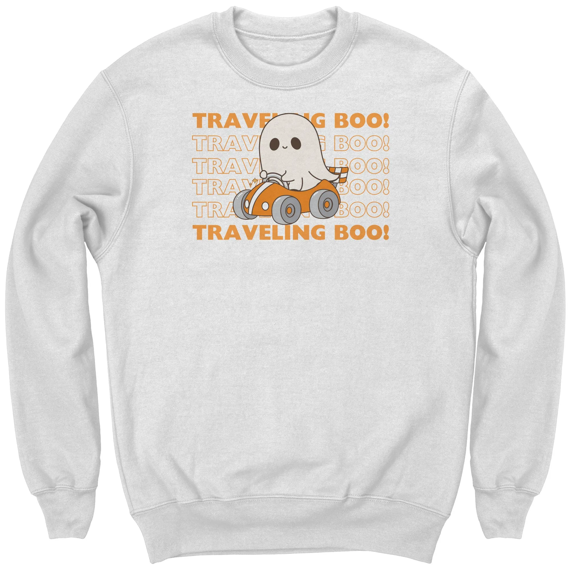 Comfort Colors Traveling Boo Sweatshirt, Cute Halloween Sweatshirt Spooky Season Sweatshirt, Funny Halloween Ghost Sweatshirt Halloween Gift
