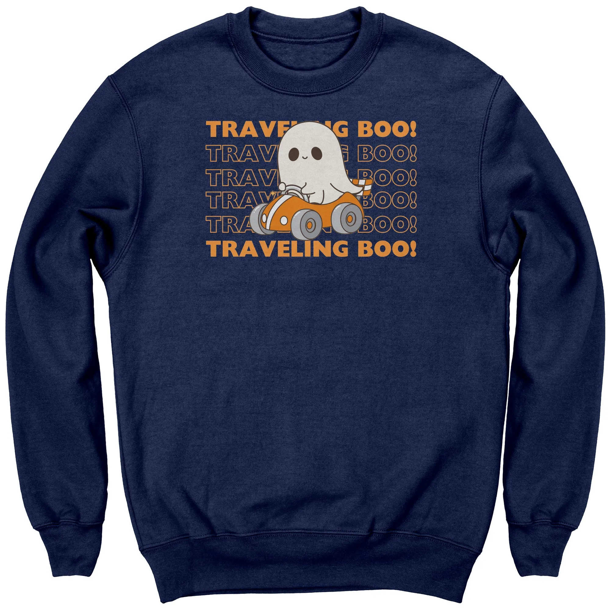 Comfort Colors Traveling Boo Sweatshirt, Cute Halloween Sweatshirt Spooky Season Sweatshirt, Funny Halloween Ghost Sweatshirt Halloween Gift