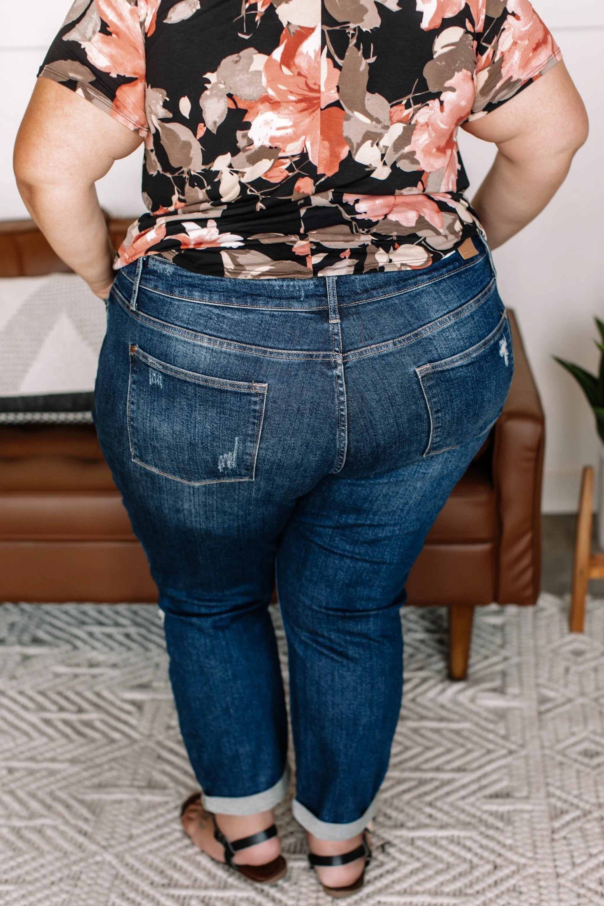 Coming In First Boyfriend Distressed Judy Blue Jeans_