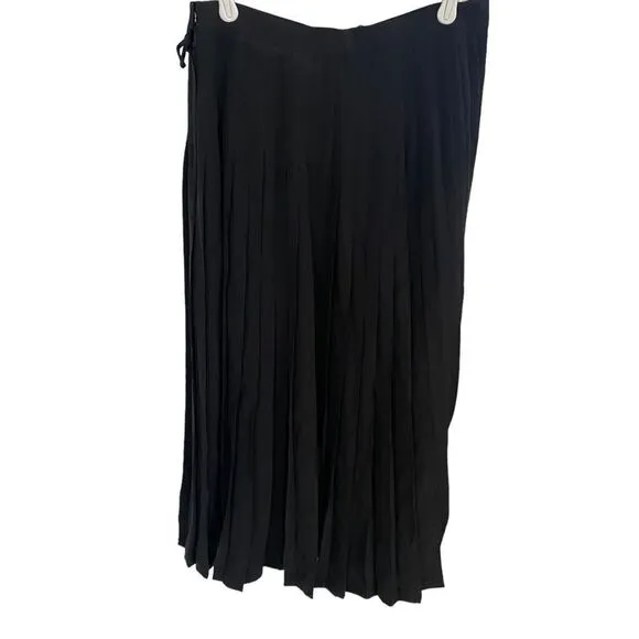 Concetta Rafanello For St. Martin Black Pleated Long Skirt Sz 12