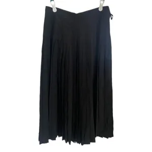Concetta Rafanello For St. Martin Black Pleated Long Skirt Sz 12