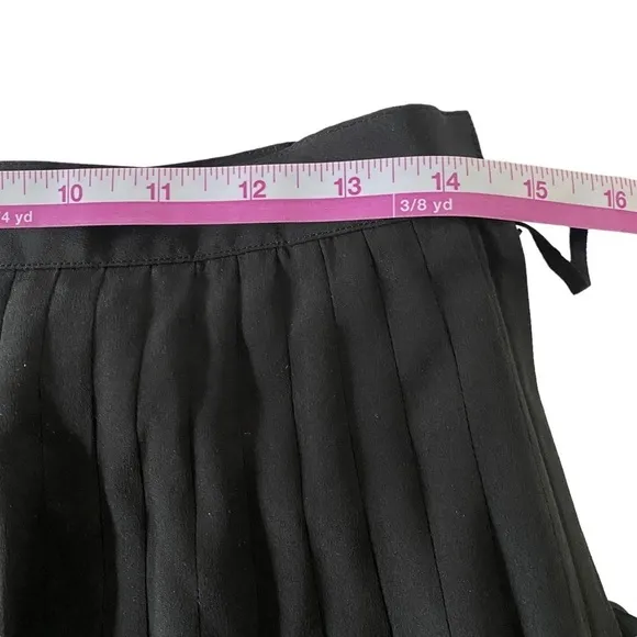 Concetta Rafanello For St. Martin Black Pleated Long Skirt Sz 12