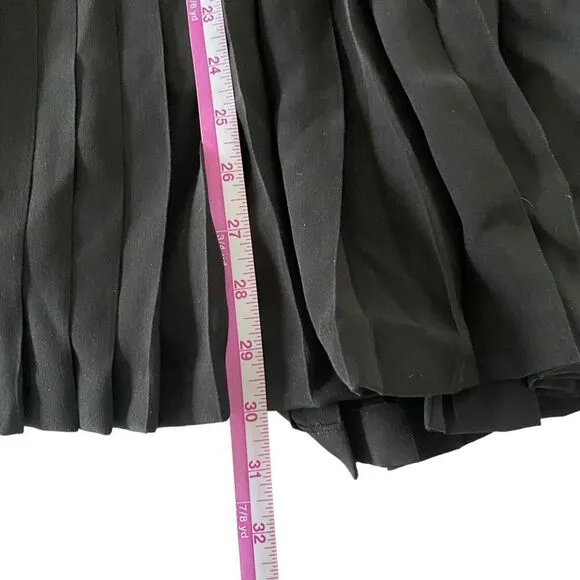 Concetta Rafanello For St. Martin Black Pleated Long Skirt Sz 12