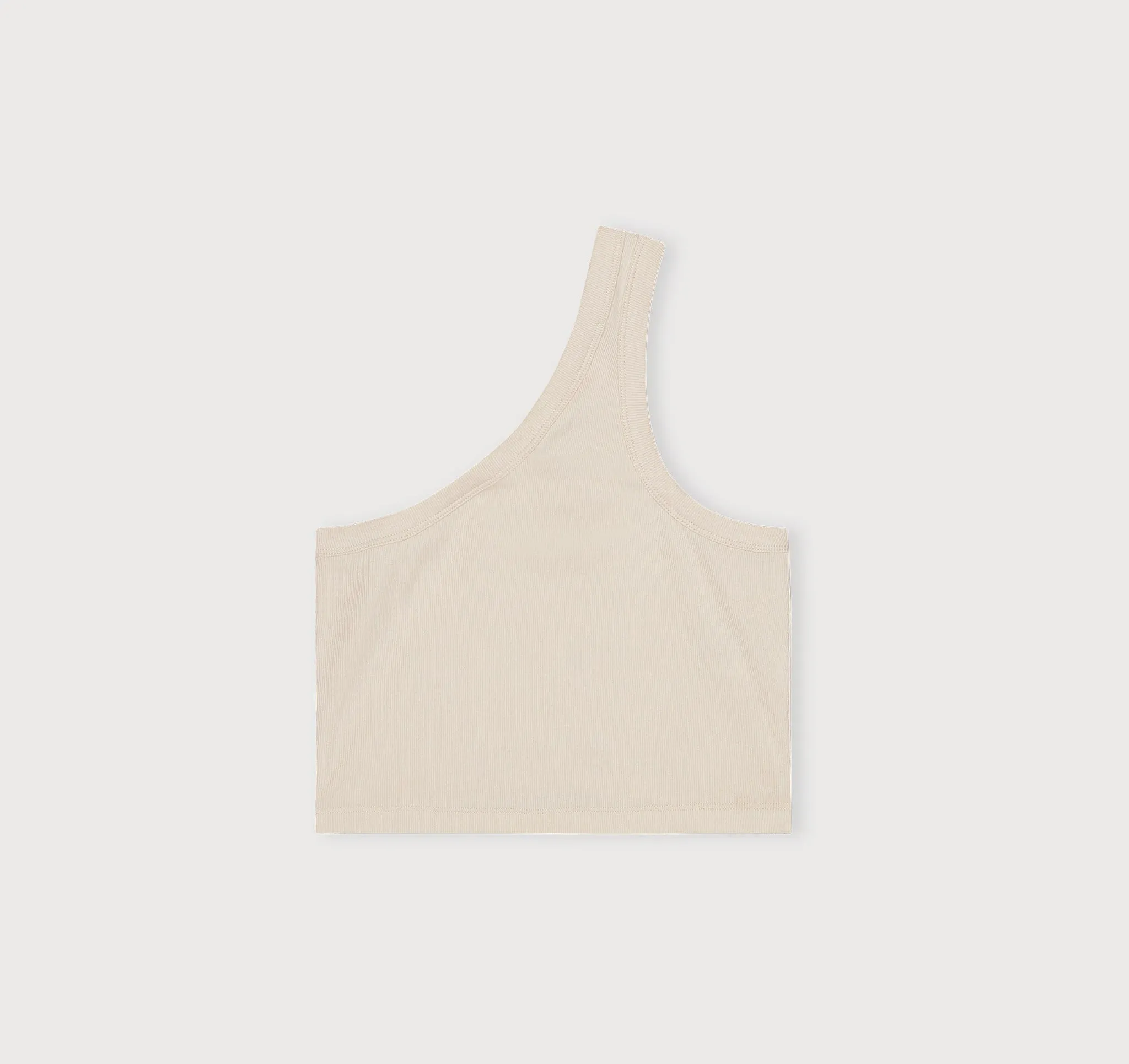 Core Rib One Shoulder Crop Top