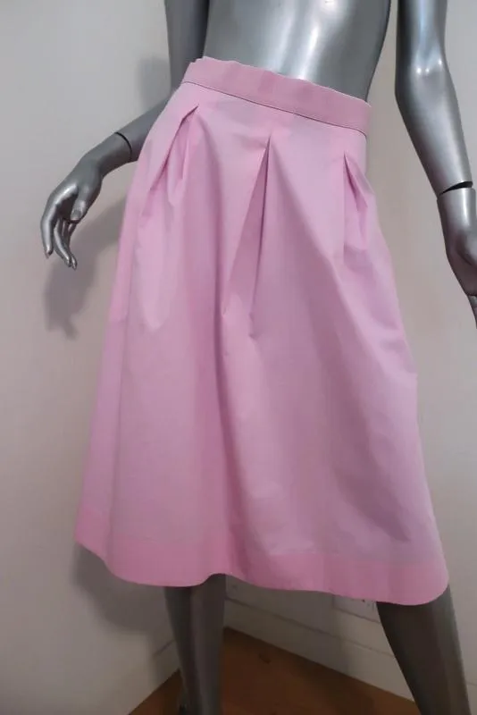 COS Pleated Skirt Pink Cotton Size 6