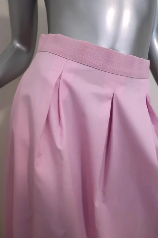 COS Pleated Skirt Pink Cotton Size 6