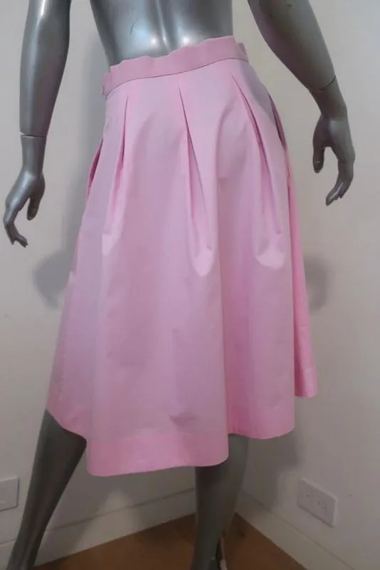 COS Pleated Skirt Pink Cotton Size 6