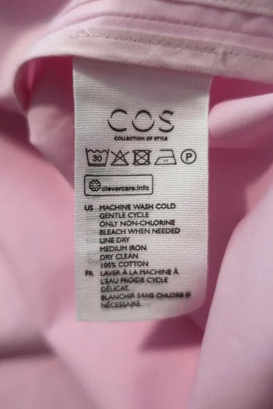 COS Pleated Skirt Pink Cotton Size 6
