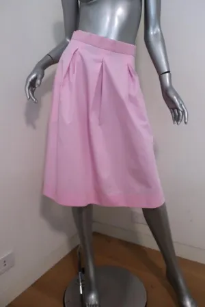 COS Pleated Skirt Pink Cotton Size 6