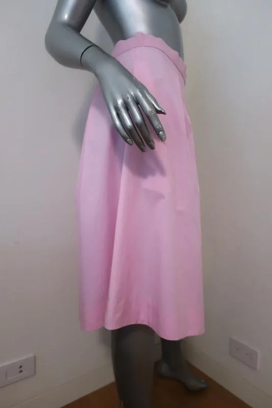 COS Pleated Skirt Pink Cotton Size 6